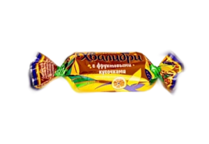 Конфета Хвалибири с фруктовыми кусочками